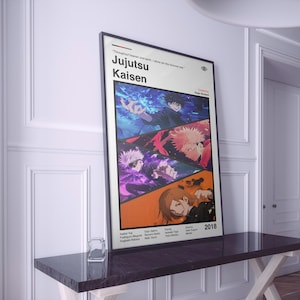 Jujutsu Kaisen Anime Poster: Minimalist Manga Art Print