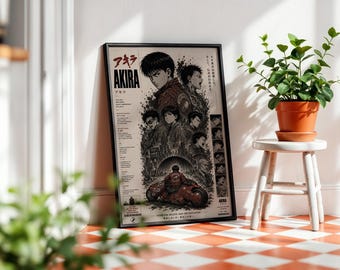 Akira Anime Poster: Minimalist Manga Art Print