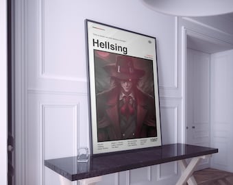 Hellsing Anime Poster: Minimalist Manga Art Print