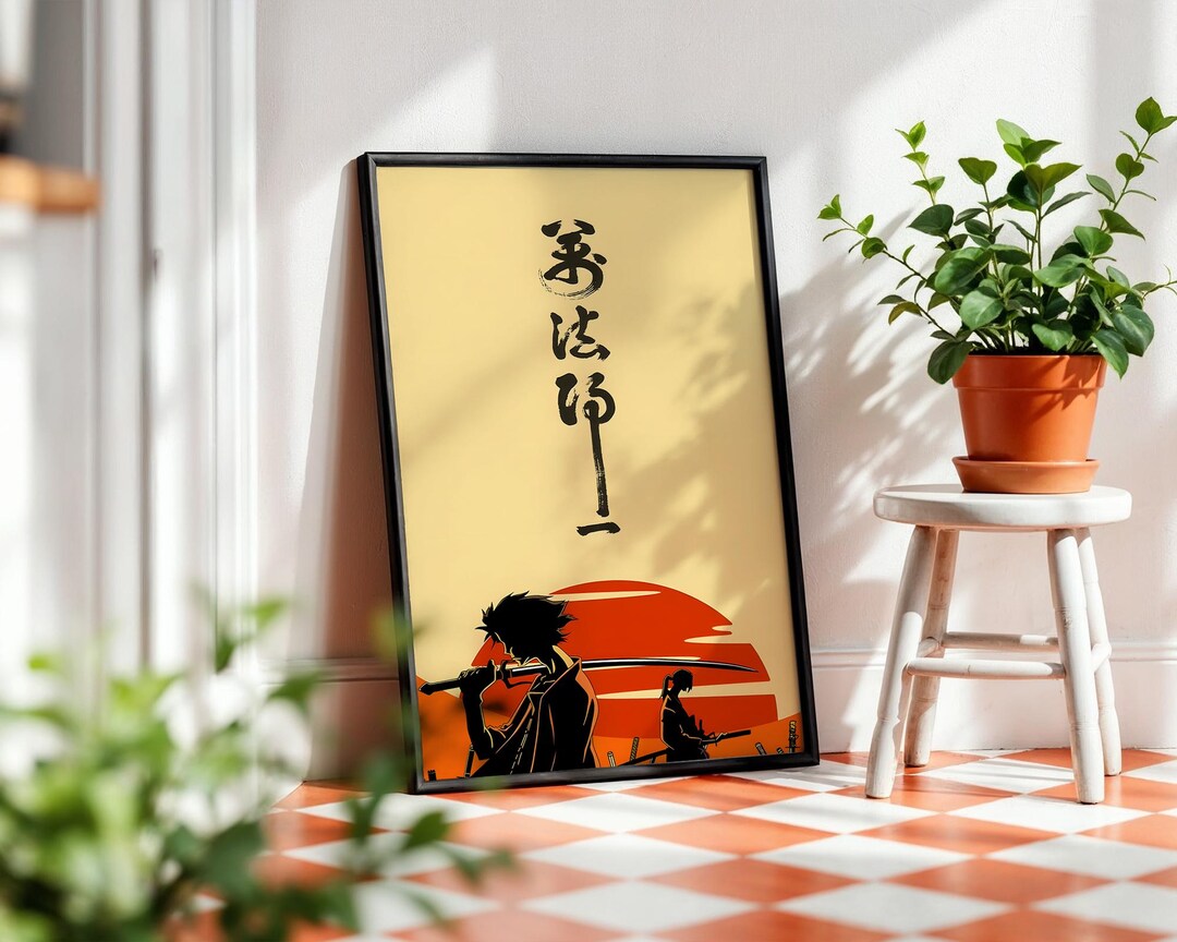 Samurai Champloo Anime Poster: Minimalist Manga Art Print - Etsy
