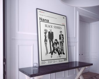 NANA Anime Poster: Minimalist Manga Art Print