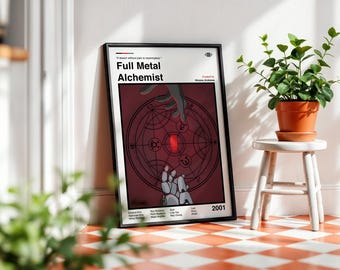 Full Metal Alchemist Poster: Minimalist Anime Manga Art Print