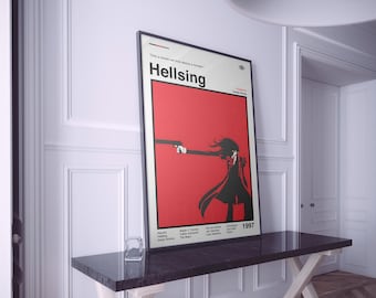 Hellsing Anime Poster: Minimalist Manga Art Print