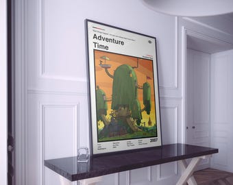 Poster di Adventure Time: arte murale minimalista della serie TV