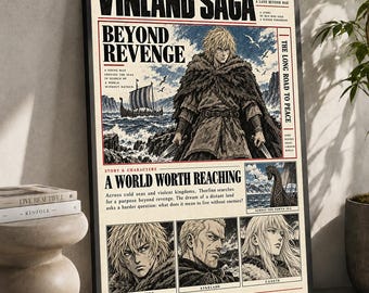 Vinland Saga Anime Poster: Minimalist Manga Art Print