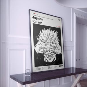 Jujutsu Kaisen Poster | JJK Poster | Jujutsu Kaisen Anime Print | Anime Poster | Manga Poster | Minimalist Poster | Gift For Anime Fans