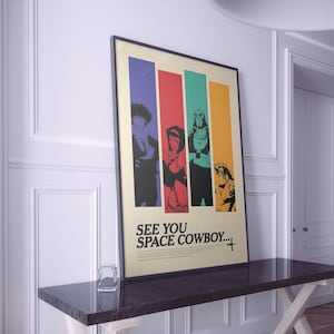 Cowboy Bebop Poster | Cowboy Bebop Print | Cowboy Bebop Anime Print | Anime Poster | Manga Poster | Minimalist Poster | Gift For Anime Fans