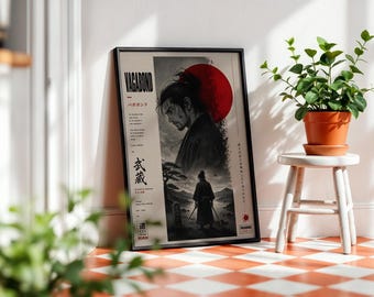 Vagabond Anime Poster: Minimalist Manga Art Print