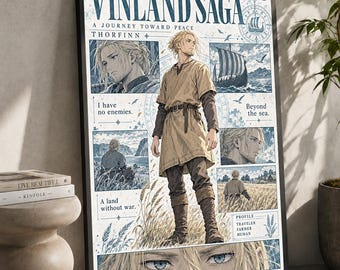 Vinland Saga Anime Poster: Minimalist Manga Art Print