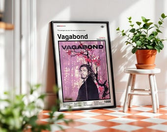 Vagabond Anime Poster: Minimalist Manga Art Print