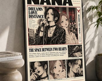 NANA Anime Poster: Minimalist Manga Art Print