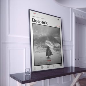 Berserk Guts Poster | Berserk Poster | Berserk Guts Anime Print | Anime Poster | Manga Poster | Minimalist Poster | Gift For Anime Fans