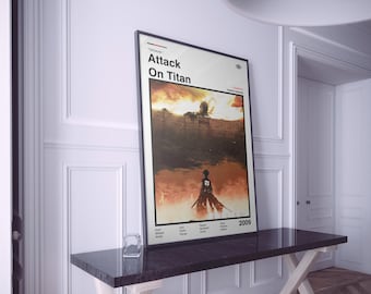 Attack On Titan Poster: Minimalist Anime Wall Art Print