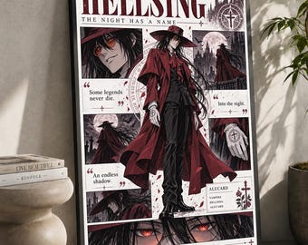 Hellsing Anime Poster: Minimalist Manga Art Print