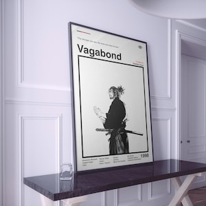 Vagabond Poster | Vagabond Druck | Vagabond Druck | Anime Poster | Manga Poster | Minimalistisches Poster