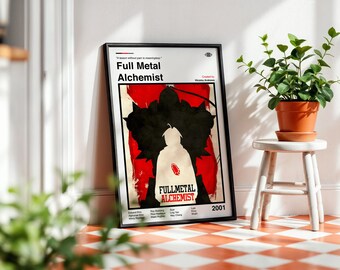 Full Metal Alchemist Poster: Minimalist Anime Manga Art Print