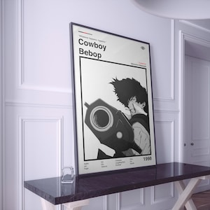 Cowboy Bebop Poster | Cowboy Bebop Print | Cowboy Bebop Anime Print | Anime Poster | Manga Poster | Minimalist Poster | Gift For Anime Fans
