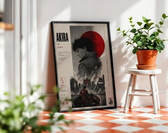 Akira Anime Poster: Minimalist Manga Art Print