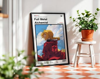 Full Metal Alchemist Poster: Minimalist Anime Manga Art Print