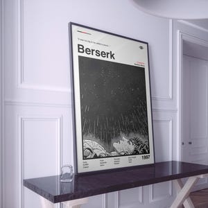 Berserk Guts Poster | Berserk Poster | Berserk Guts Anime Print | Anime Poster | Manga Poster | Minimalist Poster | Gift For Anime Fans