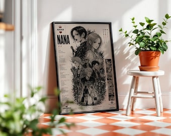 NANA Anime Poster: Minimalist Manga Art Print