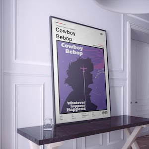 Cowboy Bebop Poster | Cowboy Bebop Print | Cowboy Bebop Anime Print | Anime Poster | Manga Poster | Minimalist Poster | Gift For Anime Fans