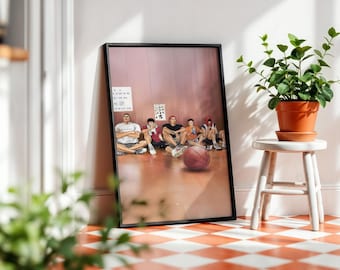 Póster de anime Slam Dunk: Impresión de manga minimalista