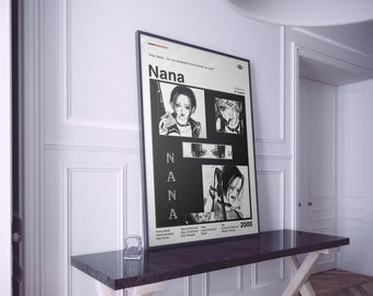 NANA Anime Poster: Minimalist Manga Art Print