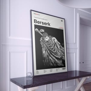 Berserk Guts Poster | Berserk Poster | Berserk Guts Anime Print | Anime Poster | Manga Poster | Minimalist Poster | Gift For Anime Fans