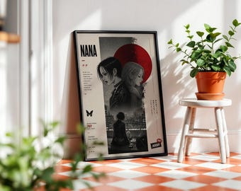 NANA Anime Poster: Minimalist Manga Art Print