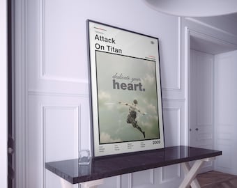 Attack On Titan Poster: Minimalist Anime Wall Art Print