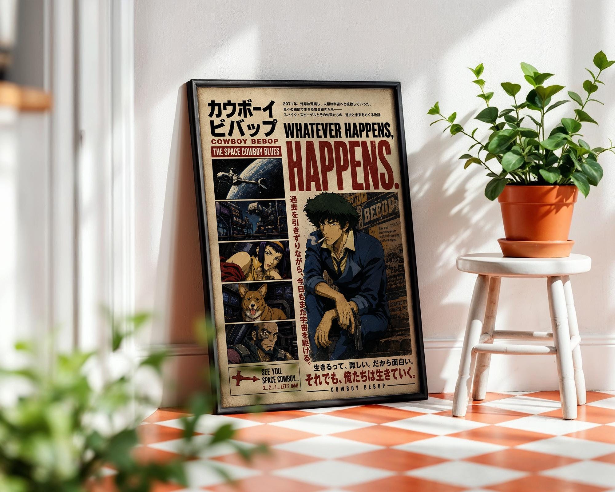 本 【美品】ポスター・カード付きCowboyBebop イラストレーション