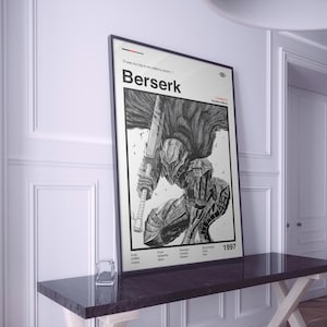 Berserk Guts Poster | Berserk Poster | Berserk Guts Anime Print | Anime Poster | Manga Poster | Minimalist Poster | Gift For Anime Fans