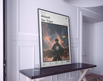 Attack On Titan Poster: Minimalist Anime Wall Art Print