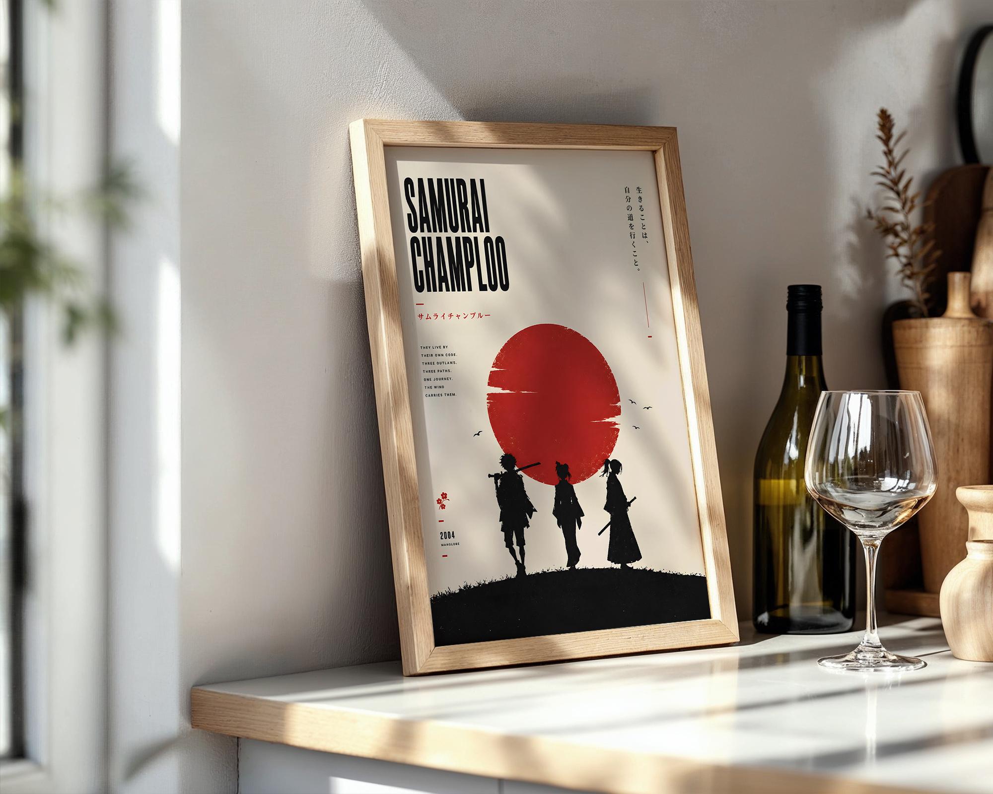 Samurai Champloo Anime Poster: Minimalist Manga Art Print - Etsy