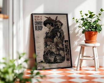 Cowboy Bebop Anime Poster: Minimalist Manga Art Print