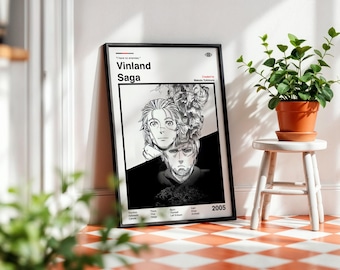 Vinland Saga Anime Poster: Minimalist Manga Art Print