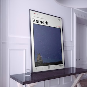 Berserk Guts Poster | Berserk Poster | Berserk Guts Anime Print | Anime Poster | Manga Poster | Minimalist Poster | Gift For Anime Fans