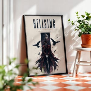 Hellsing Anime Poster: Minimalist Manga Art Print