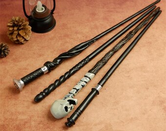 Retro Magic Wand Witch Handmade Resin Props Cosplay Halloween Collectible Toys Hobbies Creativity Wizard Gift