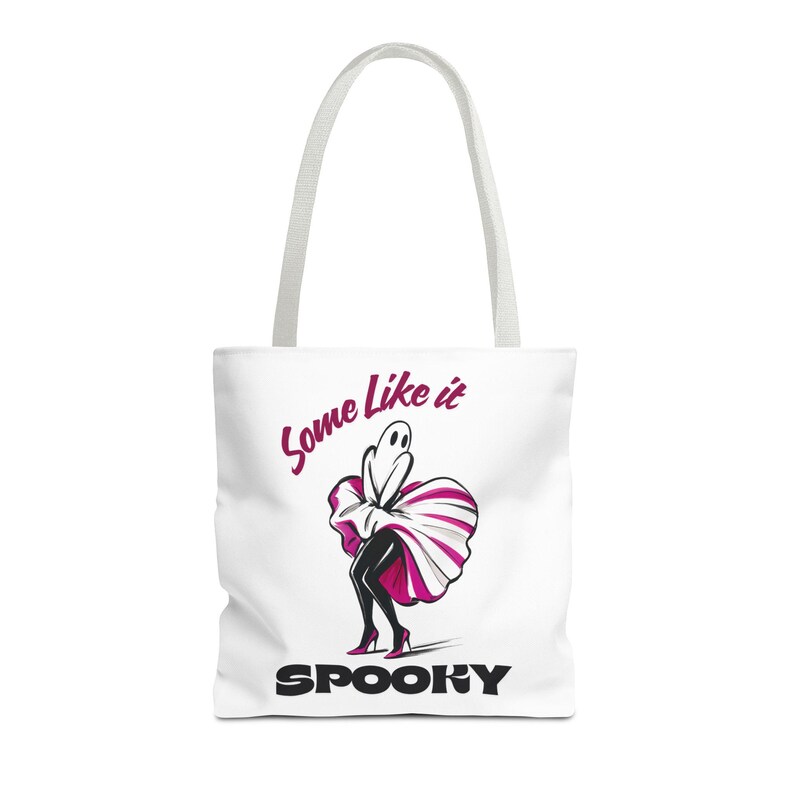 Marilyn Monroe Spooky Tote Bag: Halloween Accessory, Girly Whimsy Ghost Vibes, Some Like it Hot Movie, Gifts for Ghoul Friends image 3