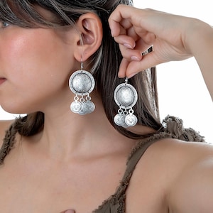 Jingle Coin Earring – Dangling Ottoman Earrings with Movement