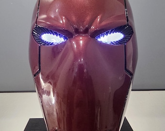 Handcrafted Red Hood Helmet - DC Comics Cosplay Prop