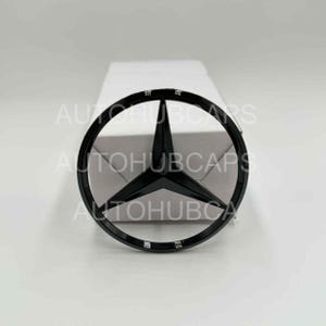 Mercedes-Benz Black Emblem Badge – 8cm Durable Waterproof Sunproof Plastic