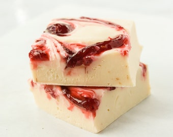 Raspberry Cheesecake Fudge--8 oz.