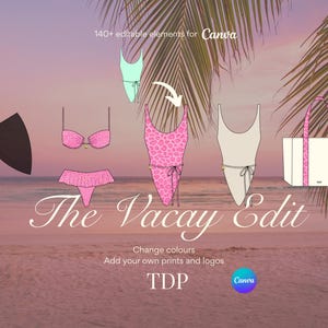 水着CADモックアップパック：140種類以上のCanva編集可能素材