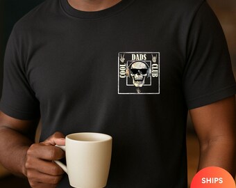 Cool dads club shirt, Funny Skeleton T-Shirt for Dad Gift for Step Dad Husband Dad birthday Present for new dad fathers day pregnancy reveal