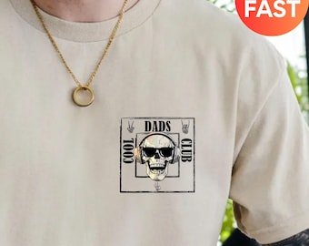 Cool dads club shirt, Funny Skeleton T-Shirt for Dad Gift for Step Dad Husband Cool New Dad birthday Present for new dad fathers day for Dad