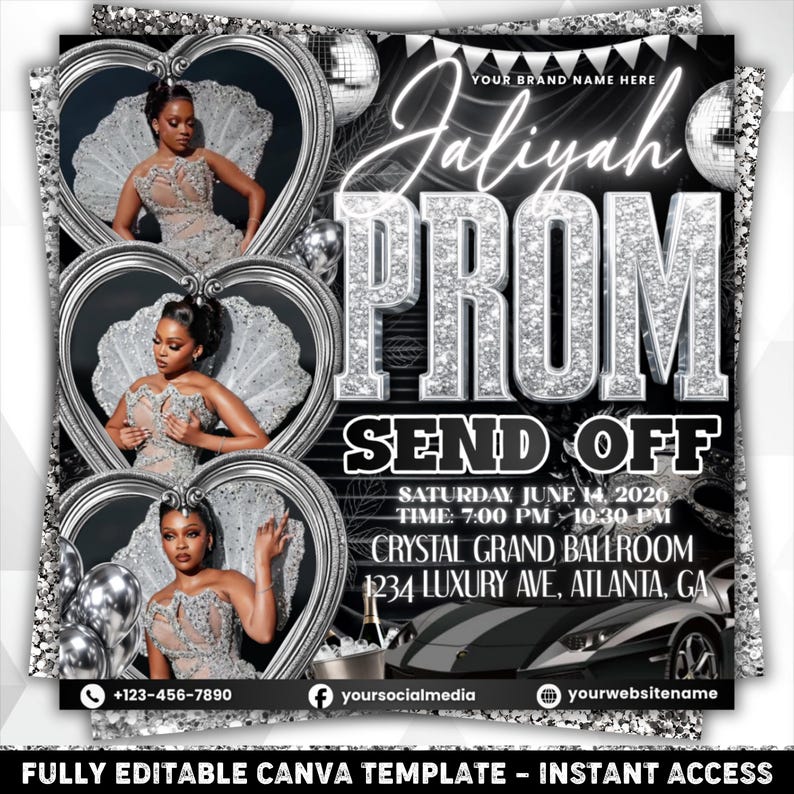 prom celebration, prom invite, prom season flyer, prom send off, prom flyer, prom night flyer, prom event, prom party, prom invite boy, prom poster, prom social flyer, prom teen party, prom template canva