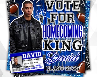 Homecoming Flyer, Vote Homecoming, HOCO Flyer, Homecoming King Flyer, Homecoming Class Campaign Flyer, Vote for Me Prom Flyer, DIY Canva